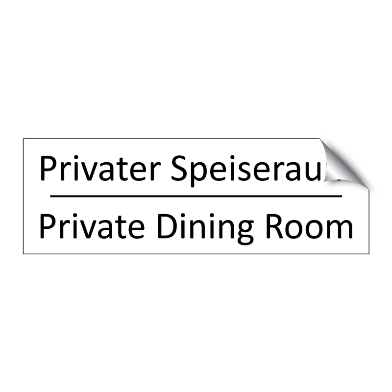 Privater Speiseraum - Private Dining Room