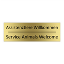 Assistenztiere Willkommen - Service Animals Welcome