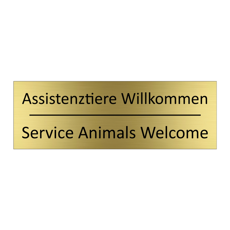 Assistenztiere Willkommen - Service Animals Welcome
