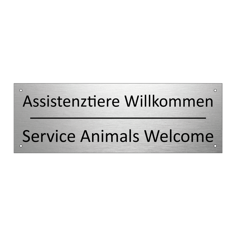 Assistenztiere Willkommen - Service Animals Welcome