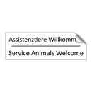 Assistenztiere Willkommen - Service Animals Welcome
