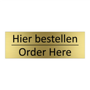Hier bestellen - Order Here