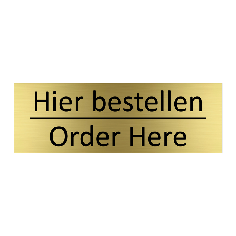 Hier bestellen - Order Here