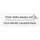 Erste-Hilfe-Kasten hier. - First Aid Kit Located Here