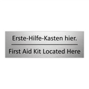 Erste-Hilfe-Kasten hier. - First Aid Kit Located Here
