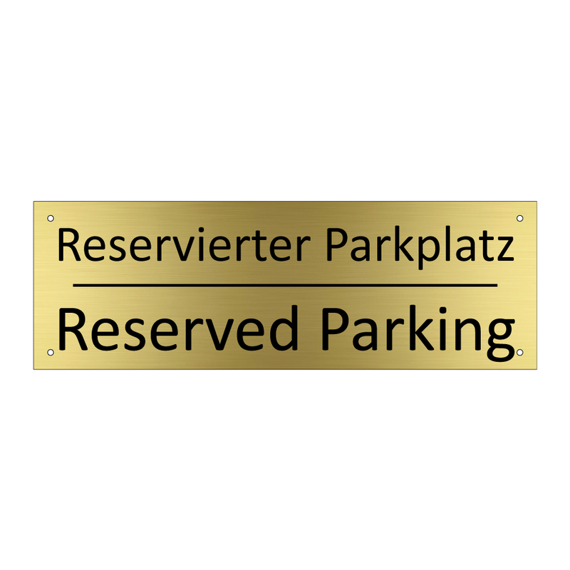 Reservierter Parkplatz - Reserved Parking