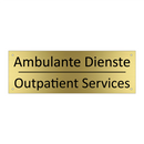 Ambulante Dienste - Outpatient Services