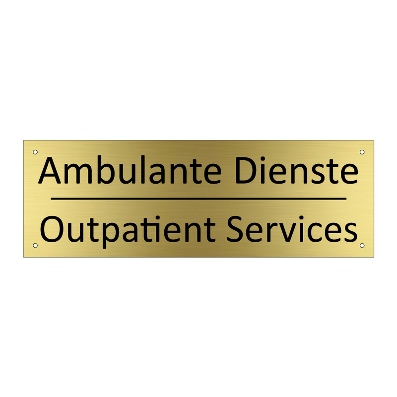 Ambulante Dienste - Outpatient Services