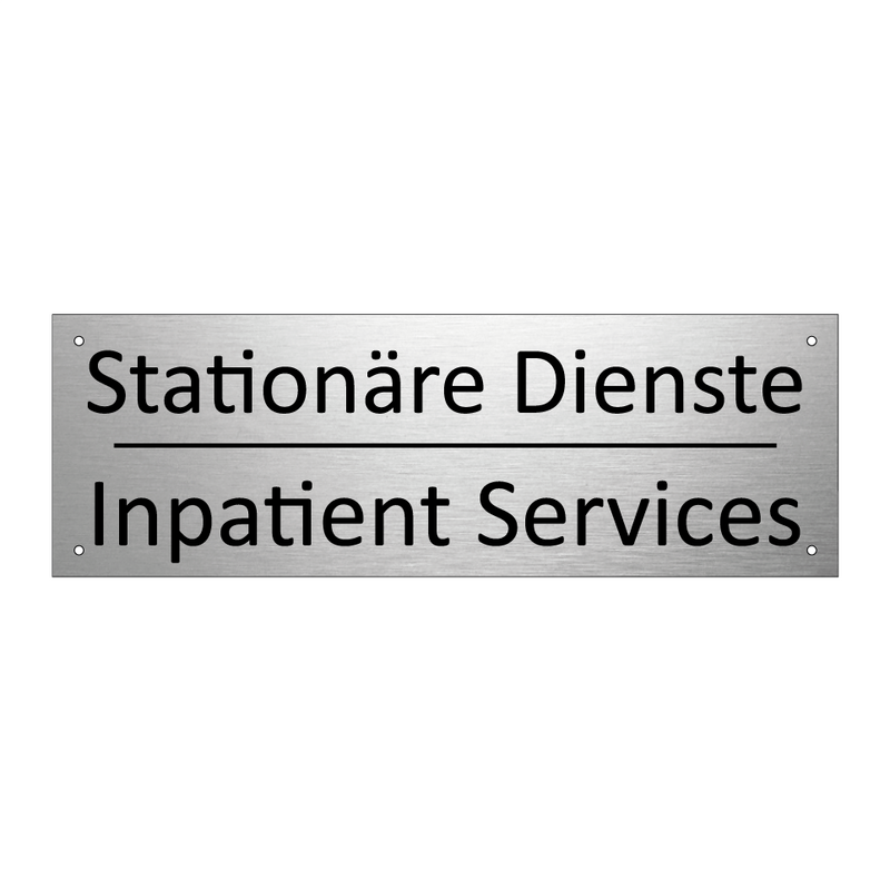 Stationäre Dienste - Inpatient Services