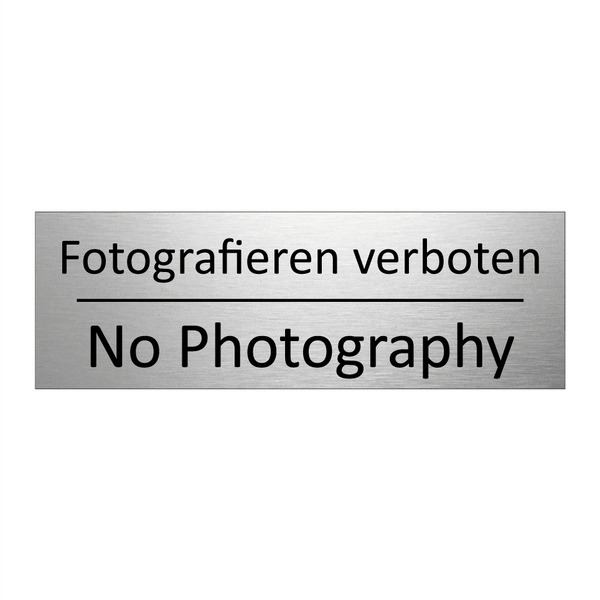 Fotografieren verboten - No Photography