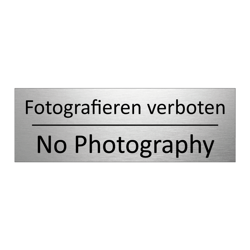 Fotografieren verboten - No Photography