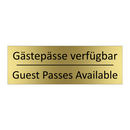 Gästepässe verfügbar - Guest Passes Available