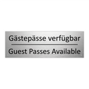 Gästepässe verfügbar - Guest Passes Available
