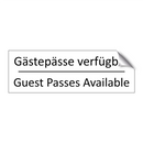 Gästepässe verfügbar - Guest Passes Available