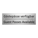 Gästepässe verfügbar - Guest Passes Available