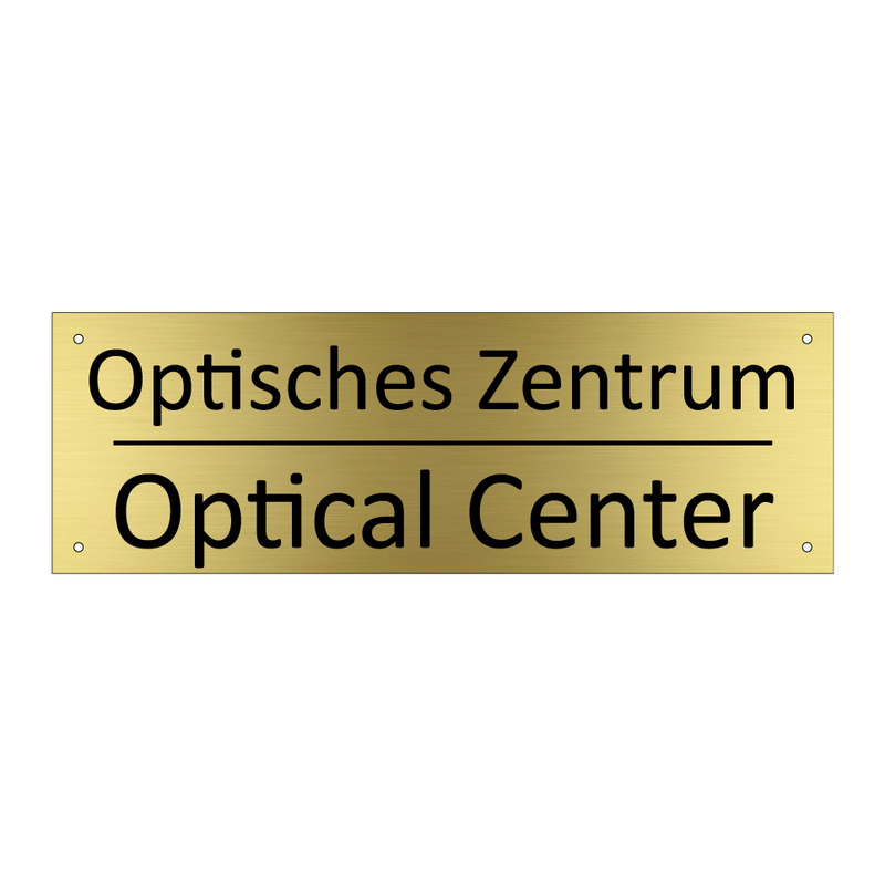 Optisches Zentrum - Optical Center