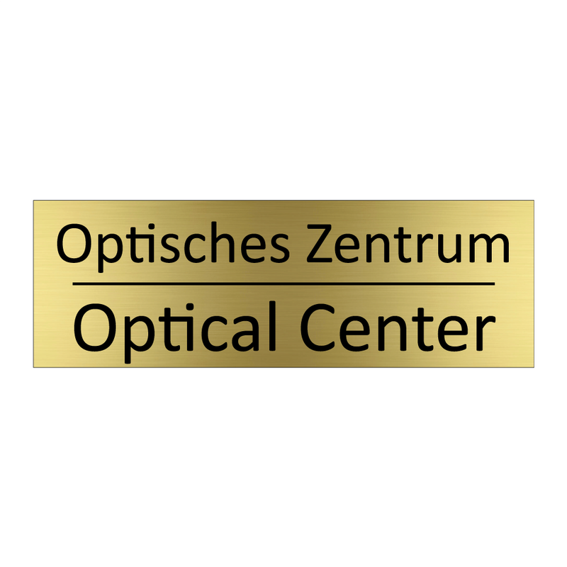 Optisches Zentrum - Optical Center