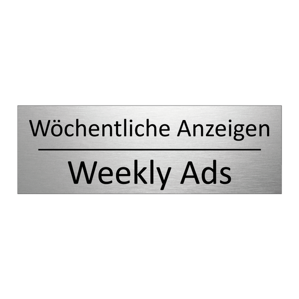 Wöchentliche Anzeigen - Weekly Ads