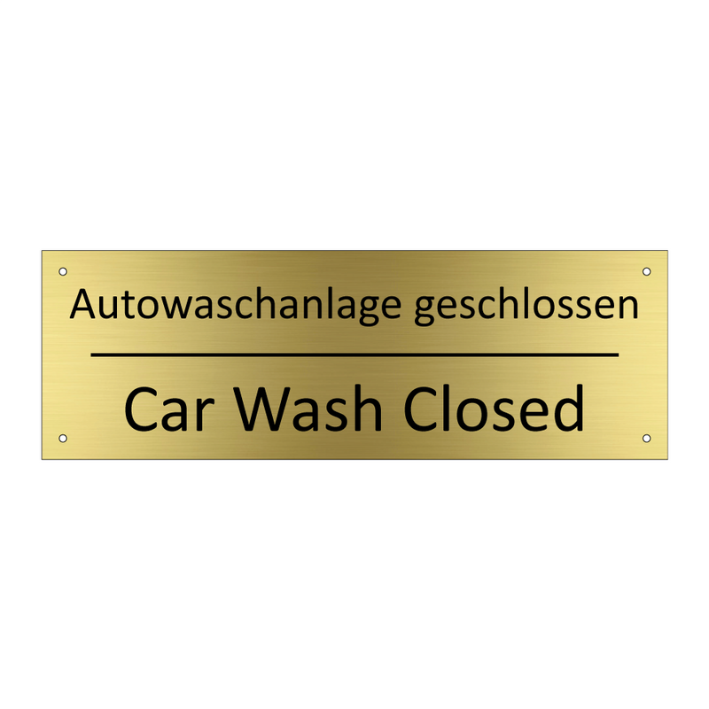 Autowaschanlage geschlossen - Car Wash Closed