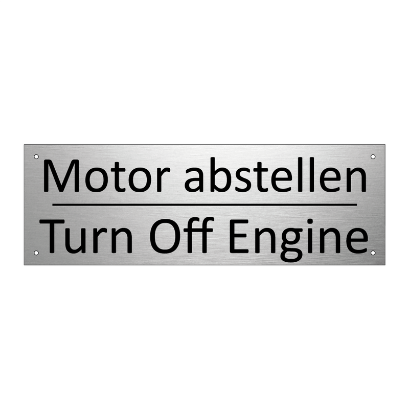 Motor abstellen - Turn Off Engine
