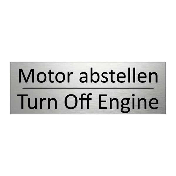 Motor abstellen - Turn Off Engine