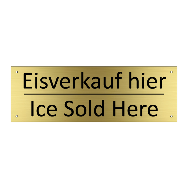 Eisverkauf hier - Ice Sold Here