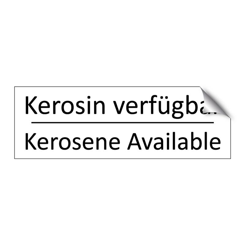 Kerosin verfügbar - Kerosene Available