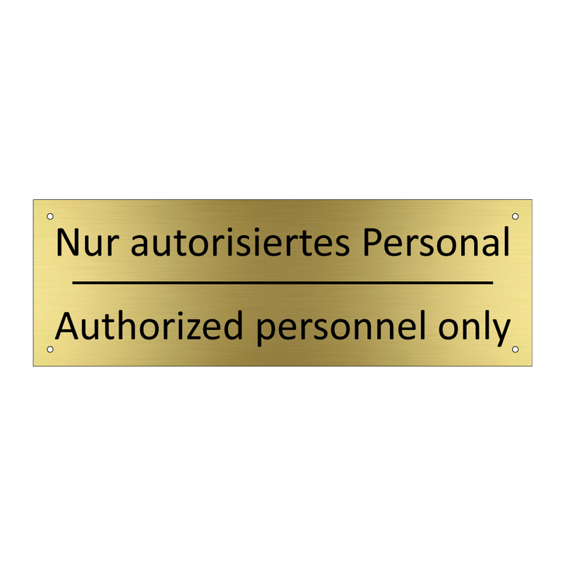 Nur autorisiertes Personal - Authorized personnel only