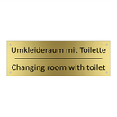 Umkleideraum mit Toilette - Changing room with toilet