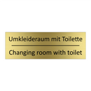 Umkleideraum mit Toilette - Changing room with toilet