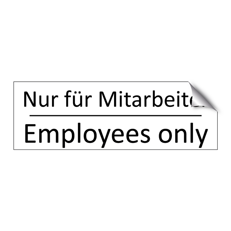 Nur für Mitarbeiter - Employees only
