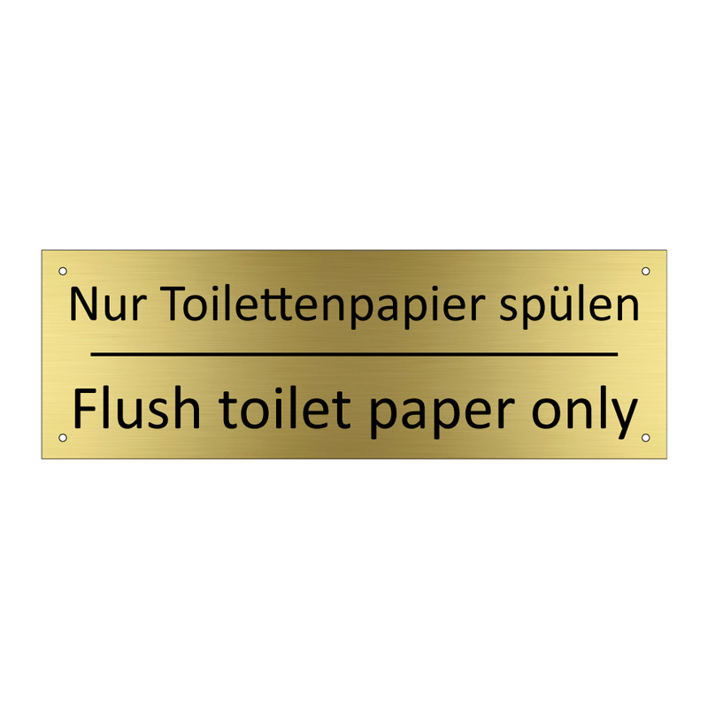 Nur Toilettenpapier spülen - Flush toilet paper only
