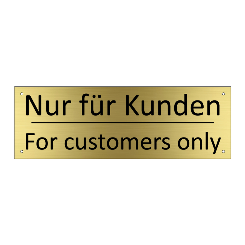 Nur für Kunden - For customers only