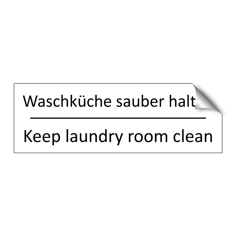 Waschküche sauber halten - Keep laundry room clean