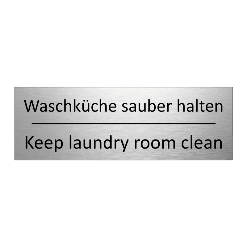 Waschküche sauber halten - Keep laundry room clean