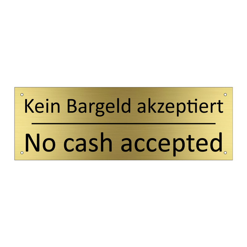 Kein Bargeld akzeptiert - No cash accepted