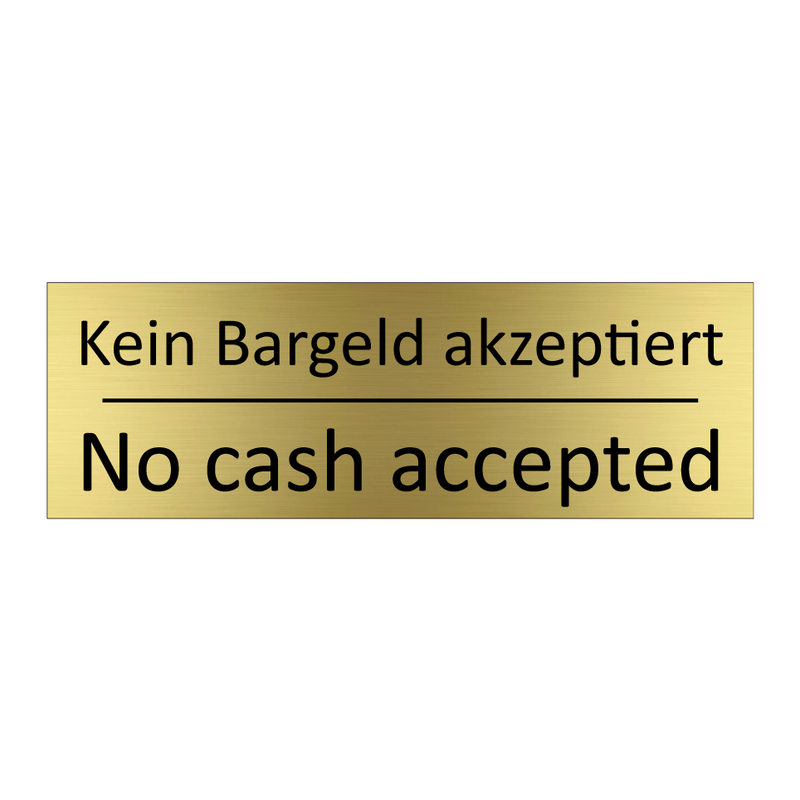 Kein Bargeld akzeptiert - No cash accepted