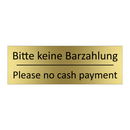Bitte keine Barzahlung - Please no cash payment