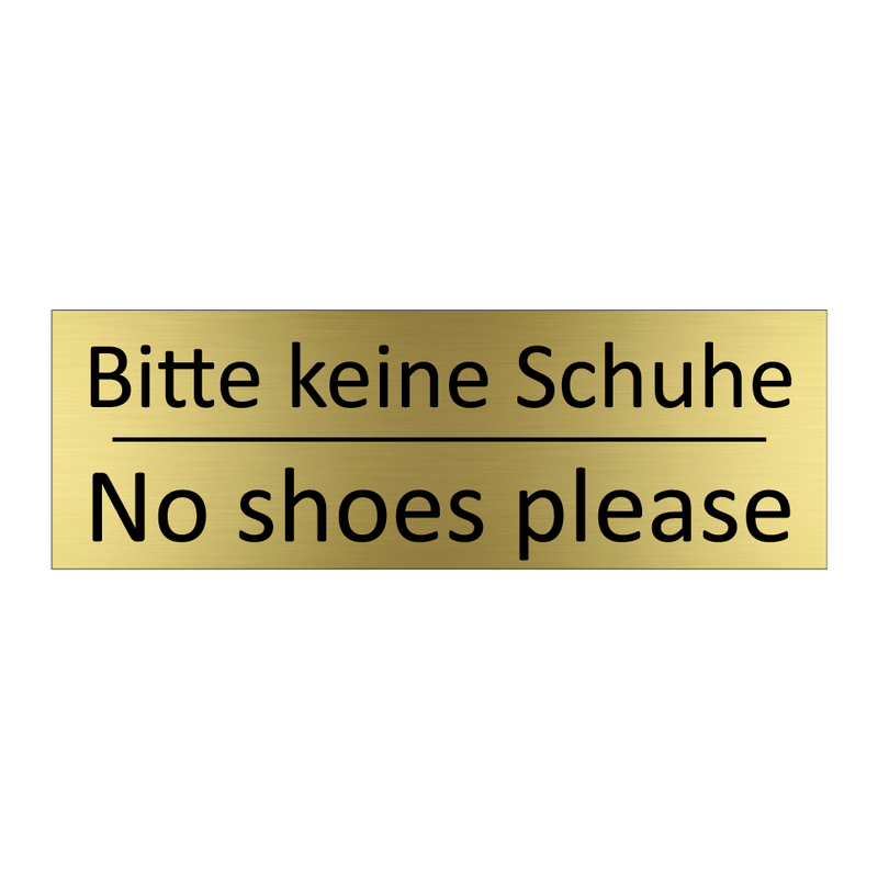 Bitte keine Schuhe - No shoes please