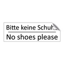 Bitte keine Schuhe - No shoes please