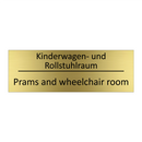 Kinderwagen- und Rollstuhlraum - Prams and wheelchair room