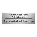 Kinderwagen- und Rollstuhlraum - Prams and wheelchair room