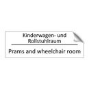 Kinderwagen- und Rollstuhlraum - Prams and wheelchair room