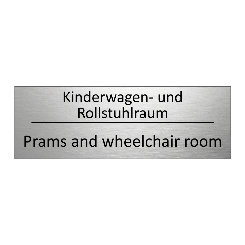 Kinderwagen- und Rollstuhlraum - Prams and wheelchair room Schild ...