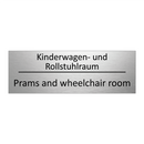 Kinderwagen- und Rollstuhlraum - Prams and wheelchair room