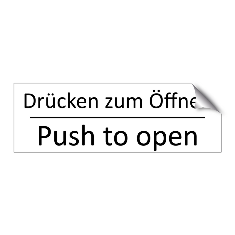 Drücken zum Öffnen - Push to open