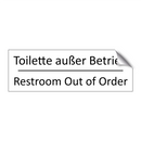 Toilette außer Betrieb - Restroom Out of Order