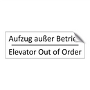 Aufzug außer Betrieb - Elevator Out of Order