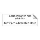 Geschenkkarten hier erhältlich - Gift Cards Available Here
