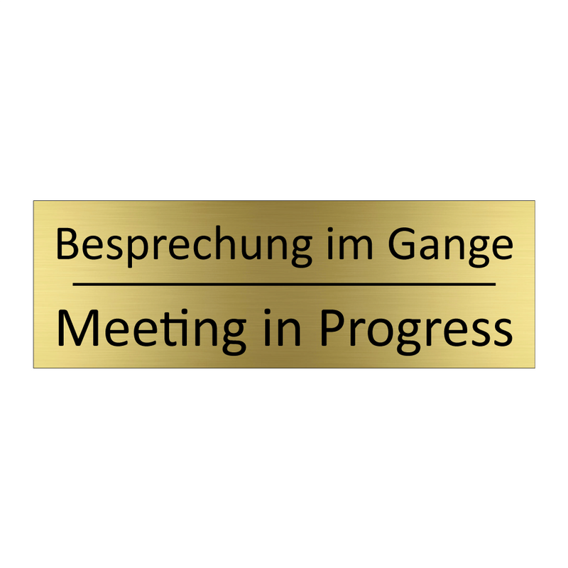 Besprechung im Gange - Meeting in Progress
